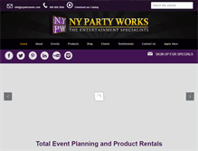 Tablet Screenshot of nypartyworks.com